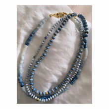 Load image into Gallery viewer, Blue Opals and Gold Necklace
